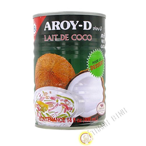 Latte di cocco dolce AROY-D 400ml Thailandia - Confezione da 6 pz
