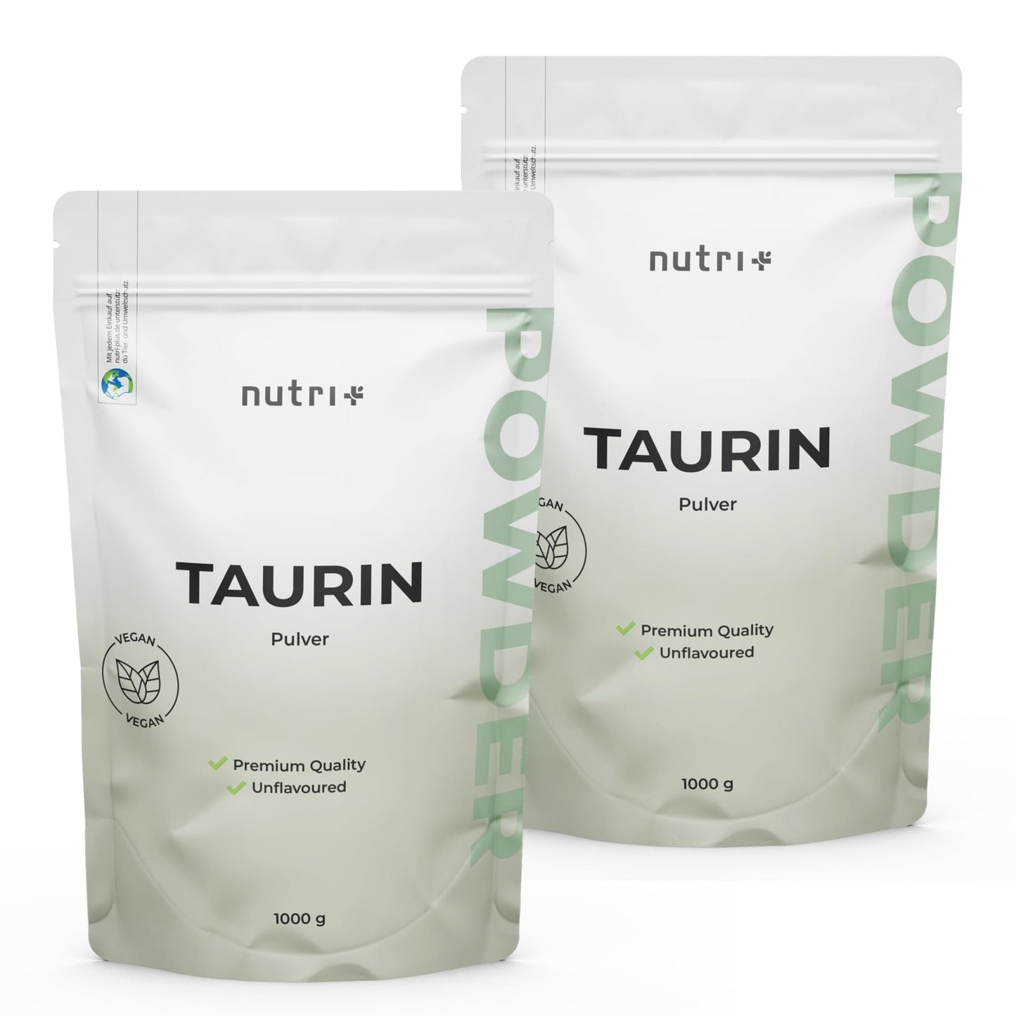 Taurina in Polvere 1 kg - ad alto Dosaggio - Base Vegetale tramite Fermentazione - Pura Taurina 1000 g - Vegana - Neutra - Naturale senza Additivi - Qualità Premium