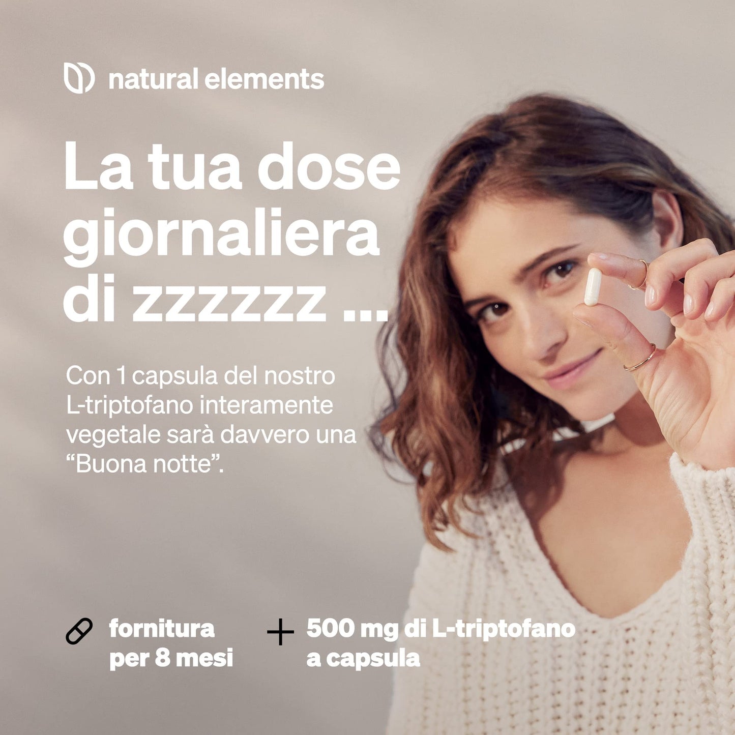 L-Triptofano 500mg – Triptofano Integratore per Dormire e Migliorare la Qualità del Sonno – 240 Capsule (Scorta di 8 Mesi) – Rilassante Antistress per Dormire – Testato in laboratorio, vegano