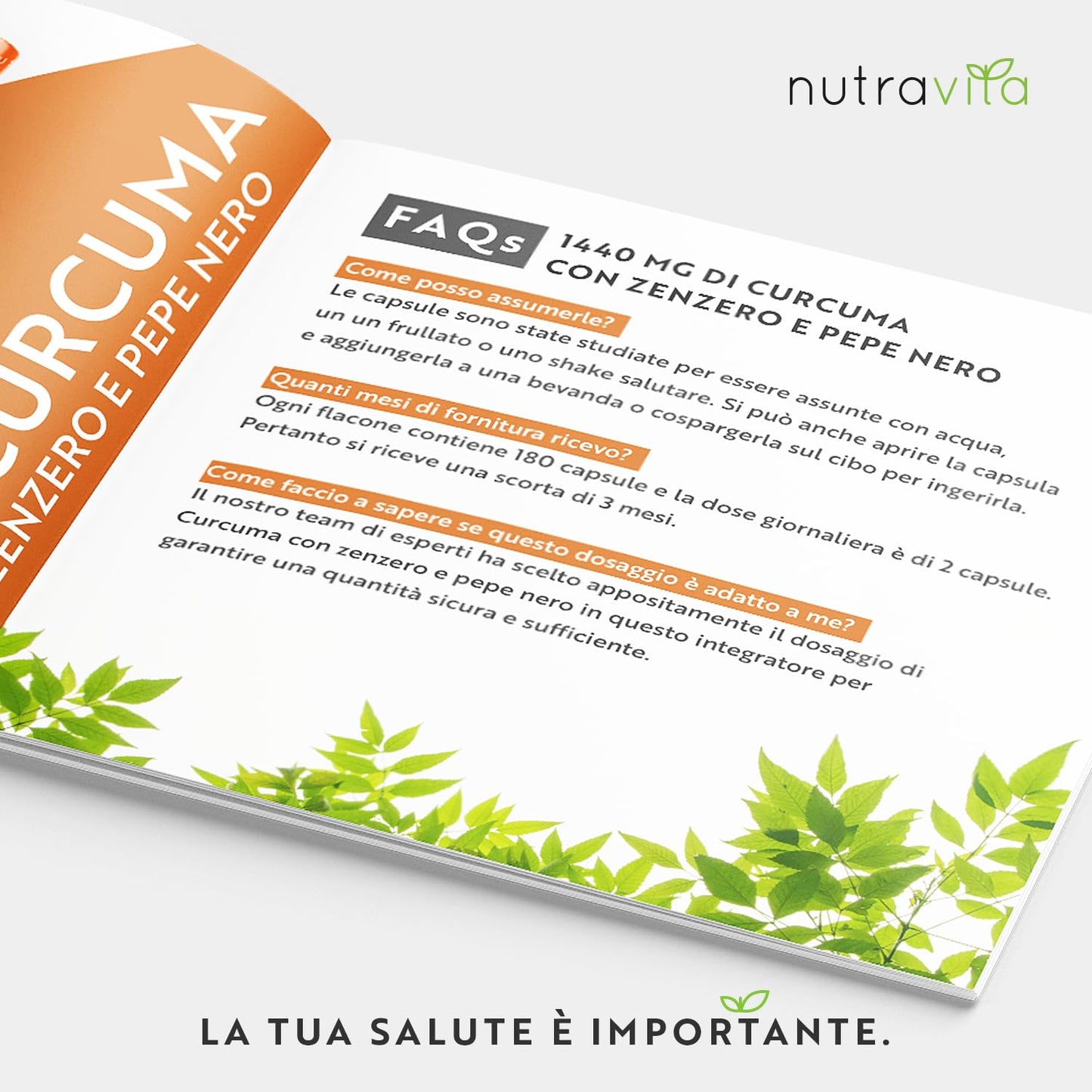 Curcuma Bio con Piperina e Zenzero - 180 Capsule di Curcuma e Piperina Vegana ad Alto Dosaggio (Fornitura per 3 Mesi) - Ingrediente Attivo Curcumina - Prodotto da Nutravita