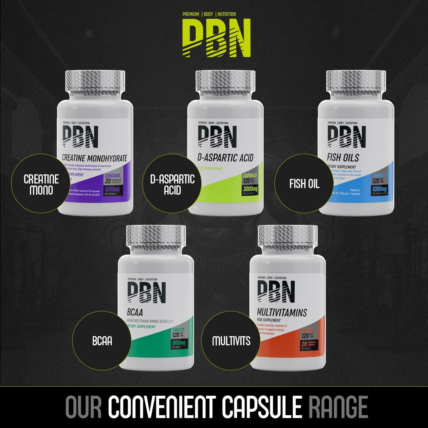 Premium Body Nutrition, acido D-aspartico, 120 capsule