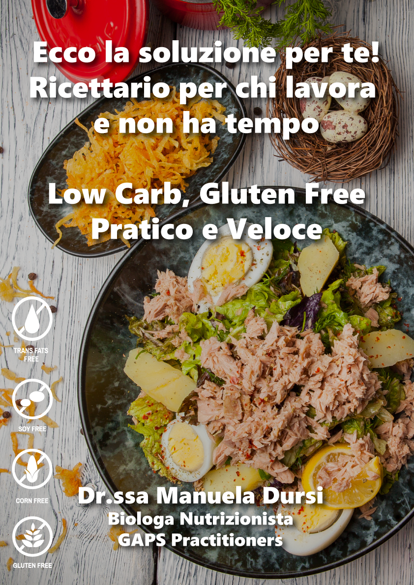 Ecco la soluzione per te! Ricettario per chi lavora e non ha tempo Low Carb, Gluten Free Pratico e Veloce