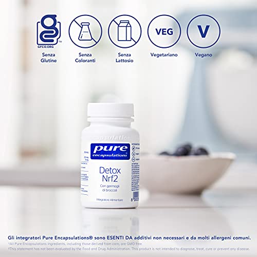 Pure Encapsulations - Detox NRF2 - Estratti Vegetali con Antiossidanti per Favorire l'Eliminazione delle Tossine - 30 Capsule