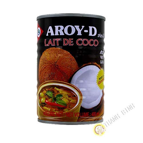 Latte di cocco per cucinare AROY-D 400ml Thailandia - Confezione da 6 pz