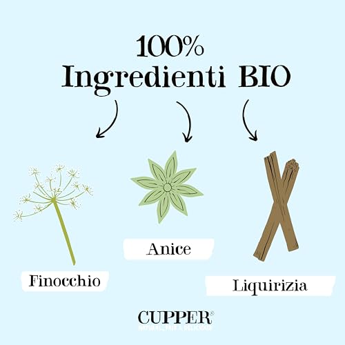 CUPPER Infuso Biologico Winter Liquorice Sweets, Tisana con Liquirizia, Menta Piperita e Anice Stellato, Tisane Natalizie, Filtri 100% Biodegradabili, Confezione da 20 Bustine