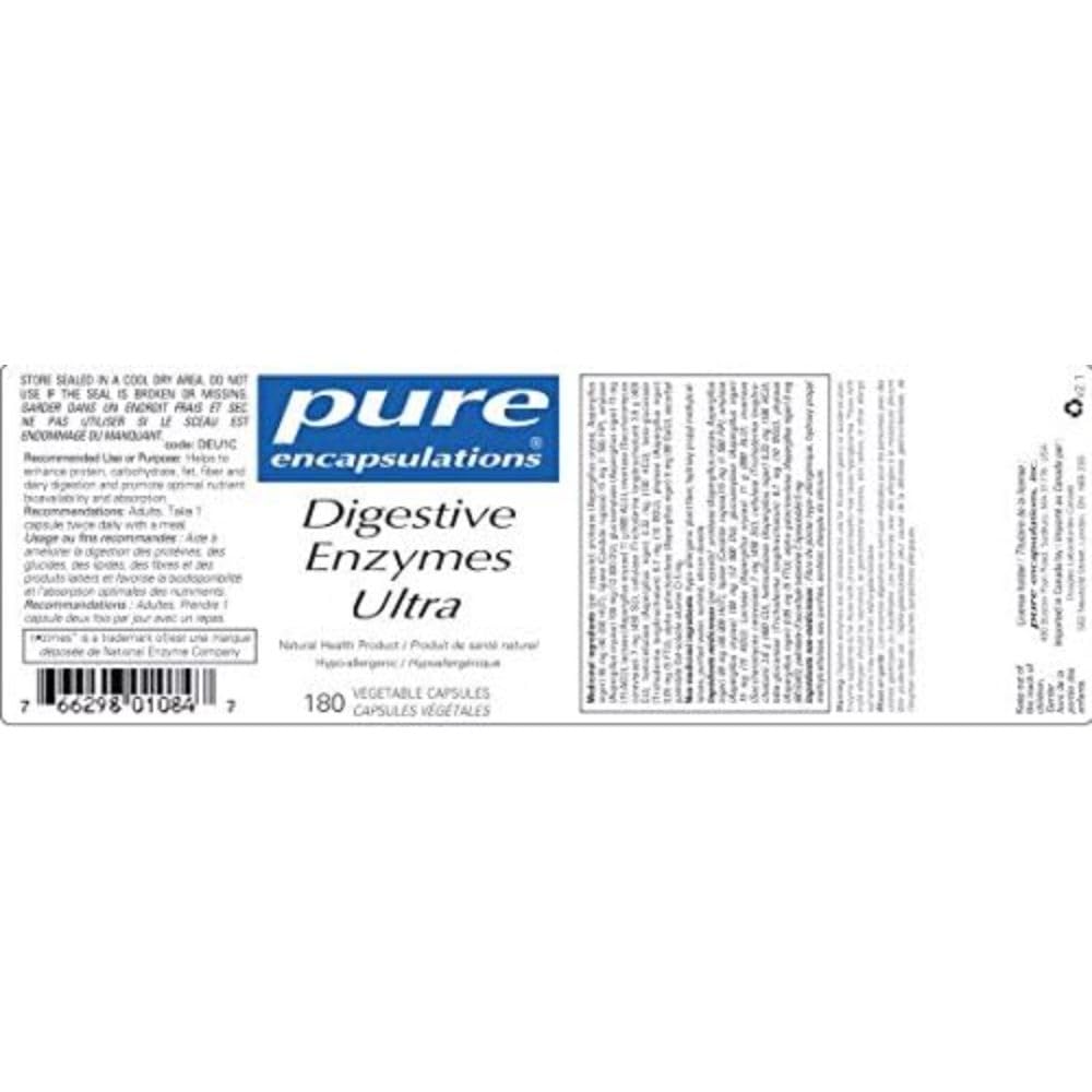 Pure Encapsulations Digestive Enzymes Ultra 180 caps