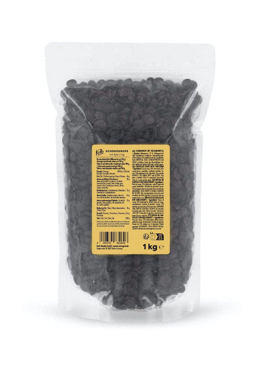 KoRo - Gocce di cioccolato con xilitolo 1 kg - Dolcificate solo con xilitolo* - vegan - perfette per i tuoi dolci