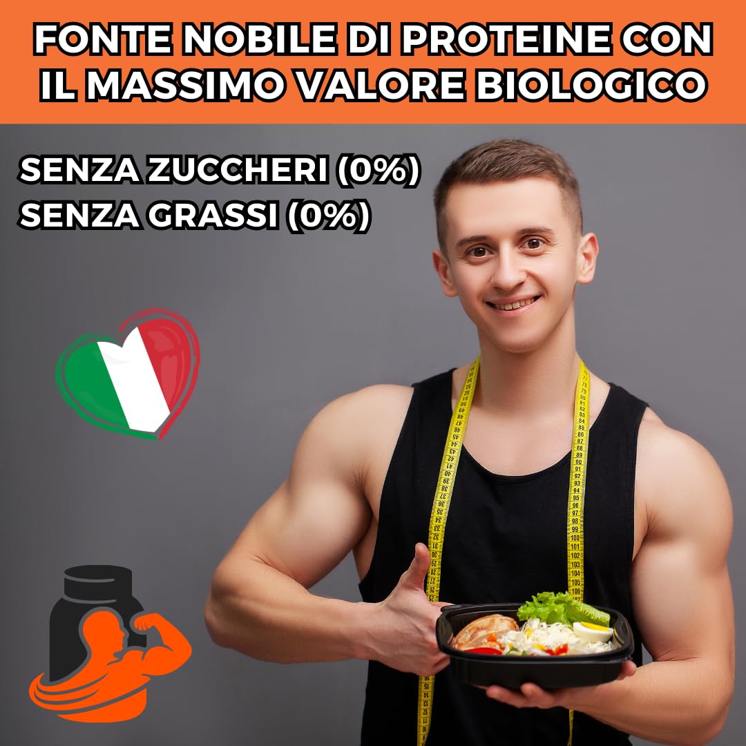 Albume Bio In Polvere - Prodotto alimentare da agricoltura biologica, 500 g