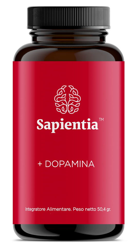 Sapientia +Dopamina - Nootropico Naturale Motivazione ed Energia Vitale L-Arginina L-Fenilalalina L-Lisina L-Tirosina Maca Cacao