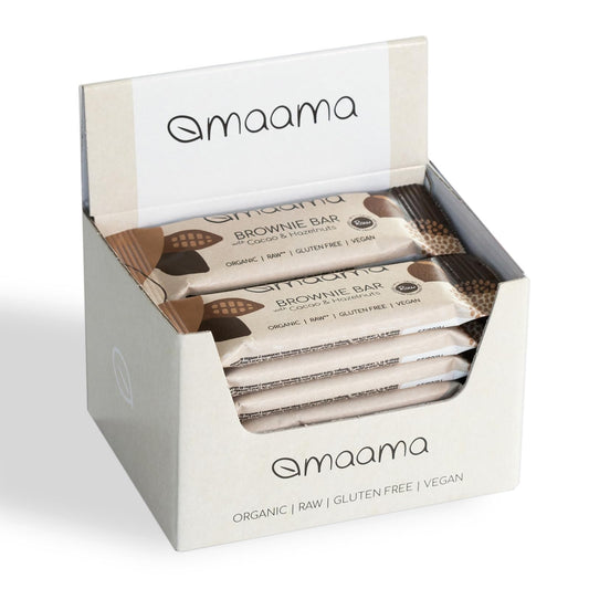 MAAMA, Barretta di frutta con Nocciole e Cacao Bio - Snack Sano e Goloso - Biologica, Vegan, Senza Zuccheri Aggiunti e Senza Glutine - Confezione da 14 barrette da 35g ciascuna