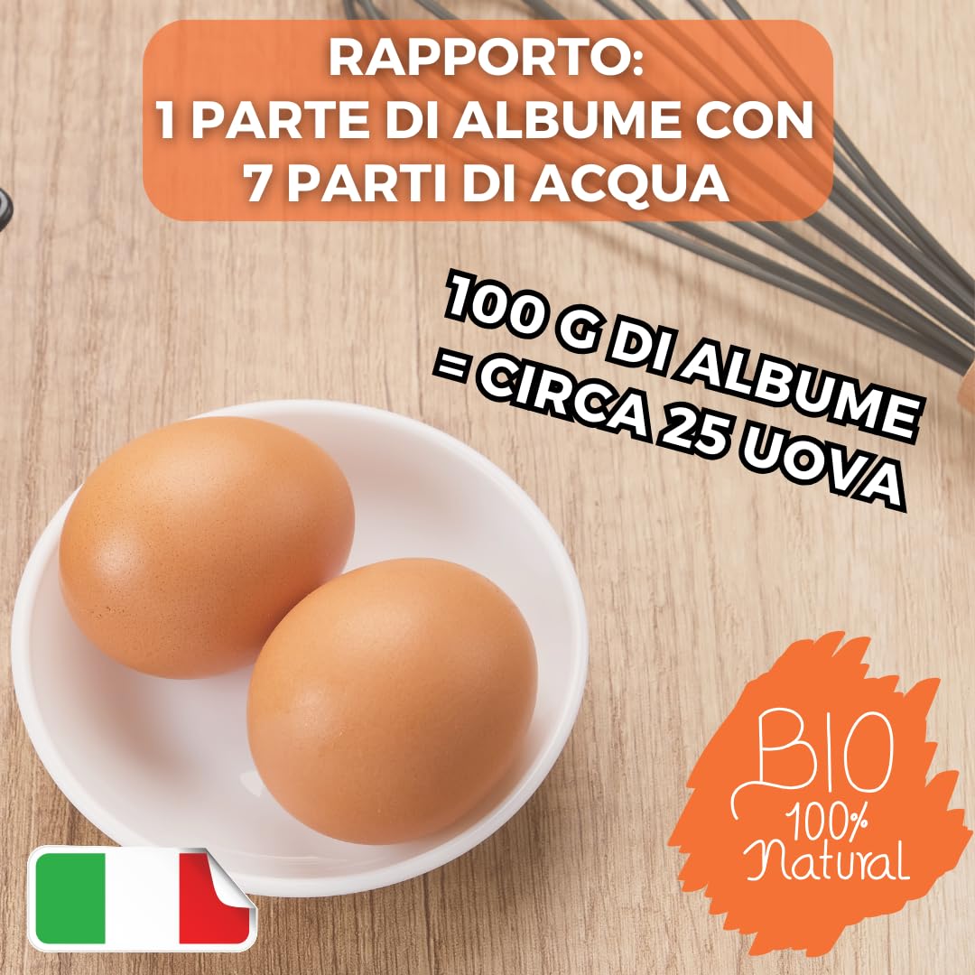 Albume Bio In Polvere - Prodotto alimentare da agricoltura biologica, 500 g