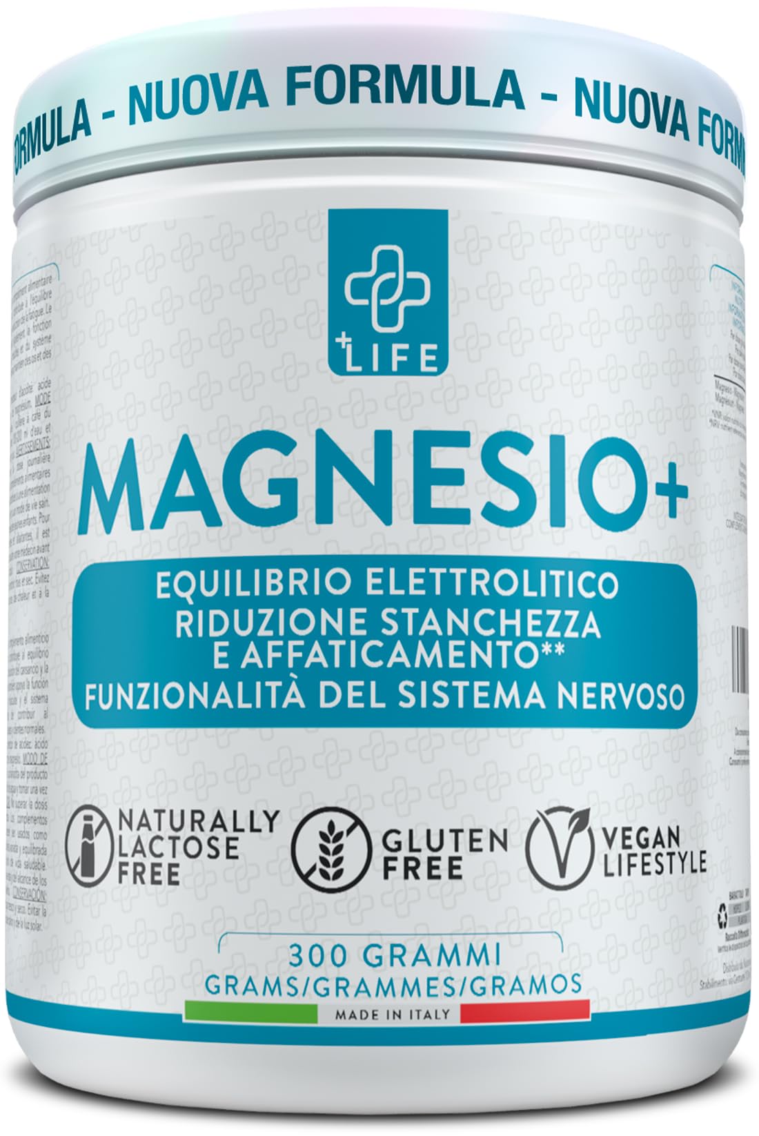 Magnesio In Polvere Piulife® 430mg Magnesio Puro Per Dose, Magnesio Carbonato Fonte di Magnesio Citrato, Integratore Magnesio Completo, Benessere Intestinale Per Stitichezza, Ansia E Stress, Muscoli