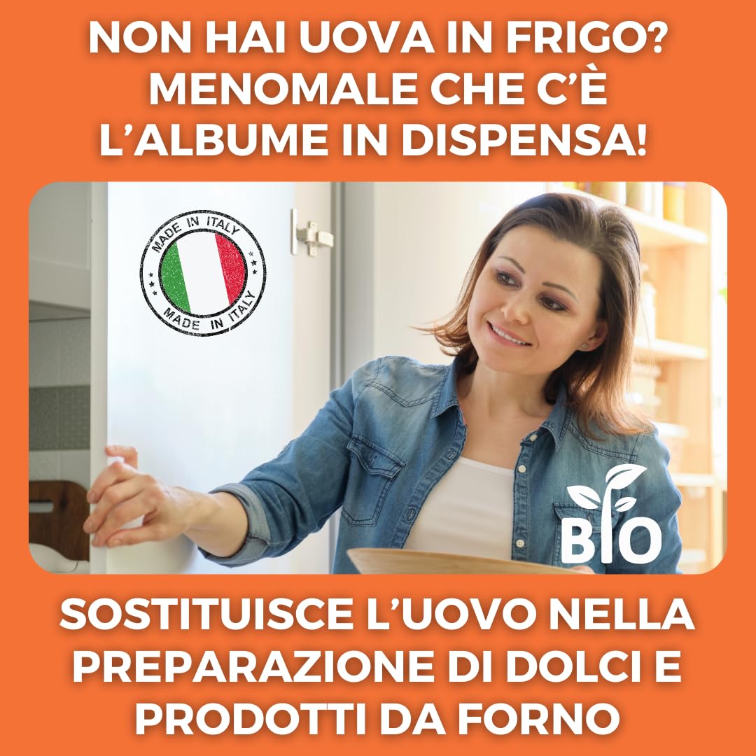 Albume Bio In Polvere - Prodotto alimentare da agricoltura biologica, 500 g