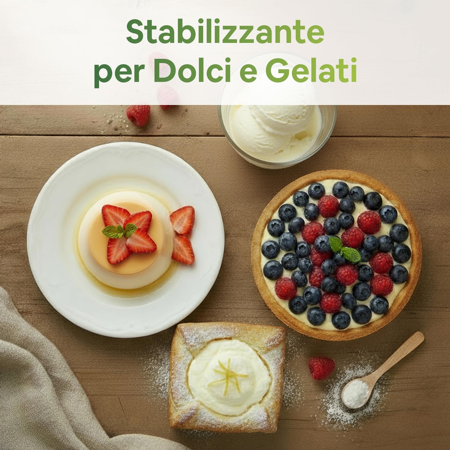 Food Bites Gomma di Xantano in Polvere 250g - Addensante Alimentare Senza Glutine e Vegano - Gomma Xantana Ideale per Dolci, Gelati e Cucina Molecolare - eBook OMAGGIO con 20 Ricette