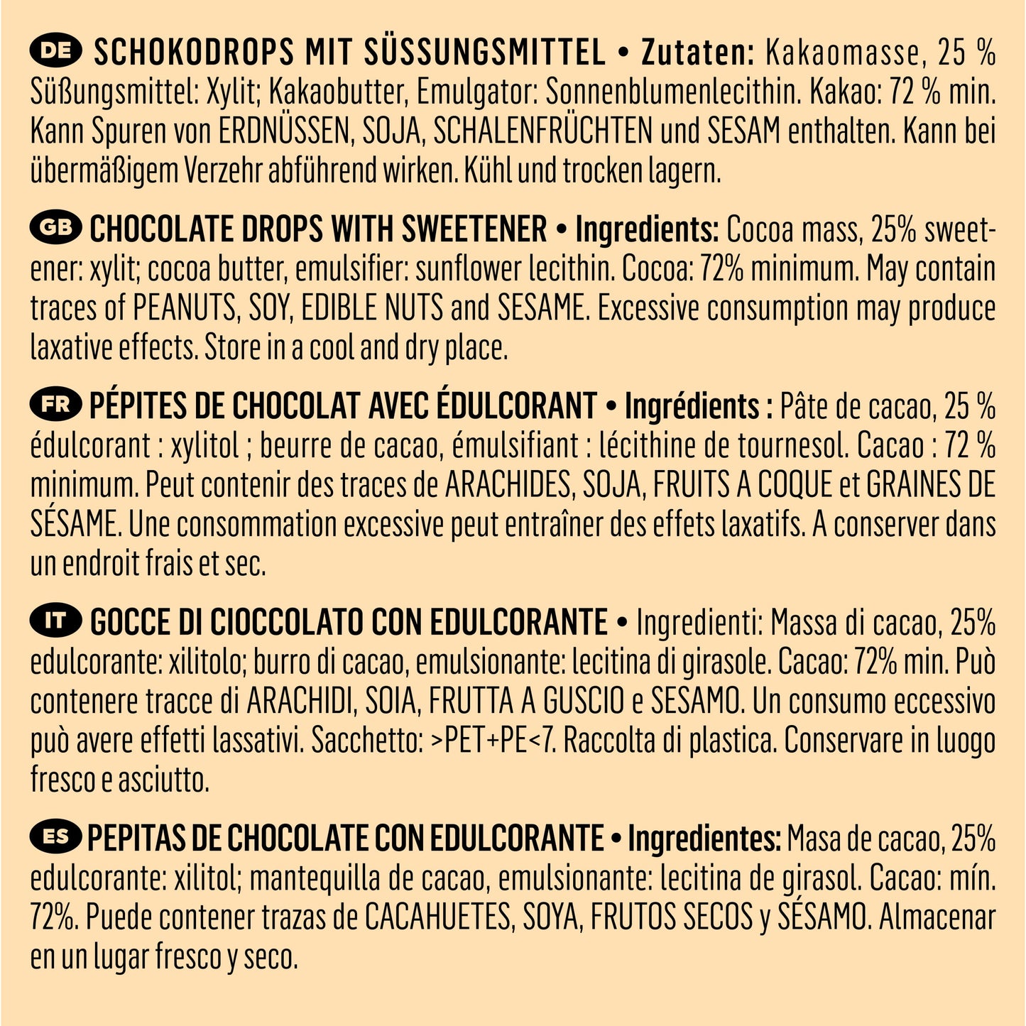 KoRo - Gocce di cioccolato con xilitolo 1 kg - Dolcificate solo con xilitolo* - vegan - perfette per i tuoi dolci