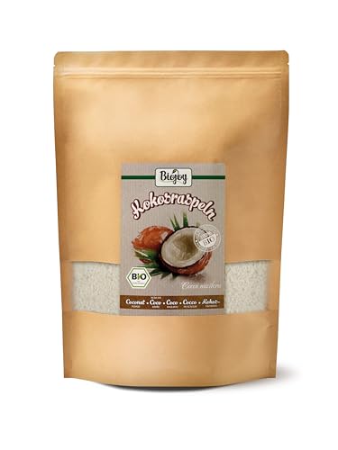 Biojoy Scaglie di Cocco BIO (1 kg), non zuccherate e non tostate, Fiocchi di Cocco di media grandezza