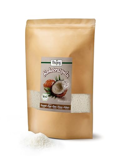 Biojoy Scaglie di Cocco BIO (1 kg), non zuccherate e non tostate, Fiocchi di Cocco di media grandezza