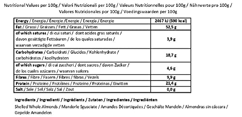 Mandorle Siciliane Sgusciate (1Kg) | Naturali | Senza Glutine | Ideali per Dolci e Keto