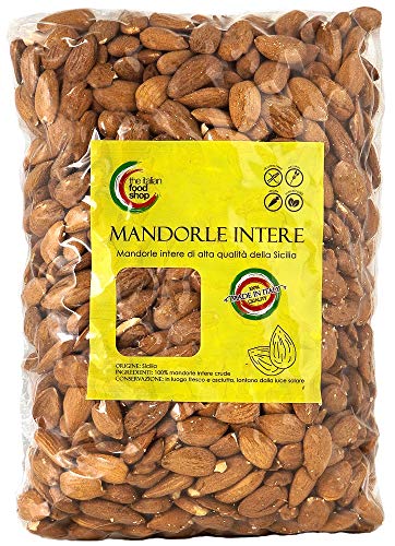 Mandorle Siciliane Sgusciate (1Kg) | Naturali | Senza Glutine | Ideali per Dolci e Keto