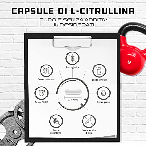 GEN GERMAN ELITE NUTRITION L-Citrullina 360 capsule - Dosaggio extra-elevato con 1100 mg per capsula - 6600 mg per dose - DL-Malato 2:1 da fermentazione vegetale - Senza additivi indesiderati