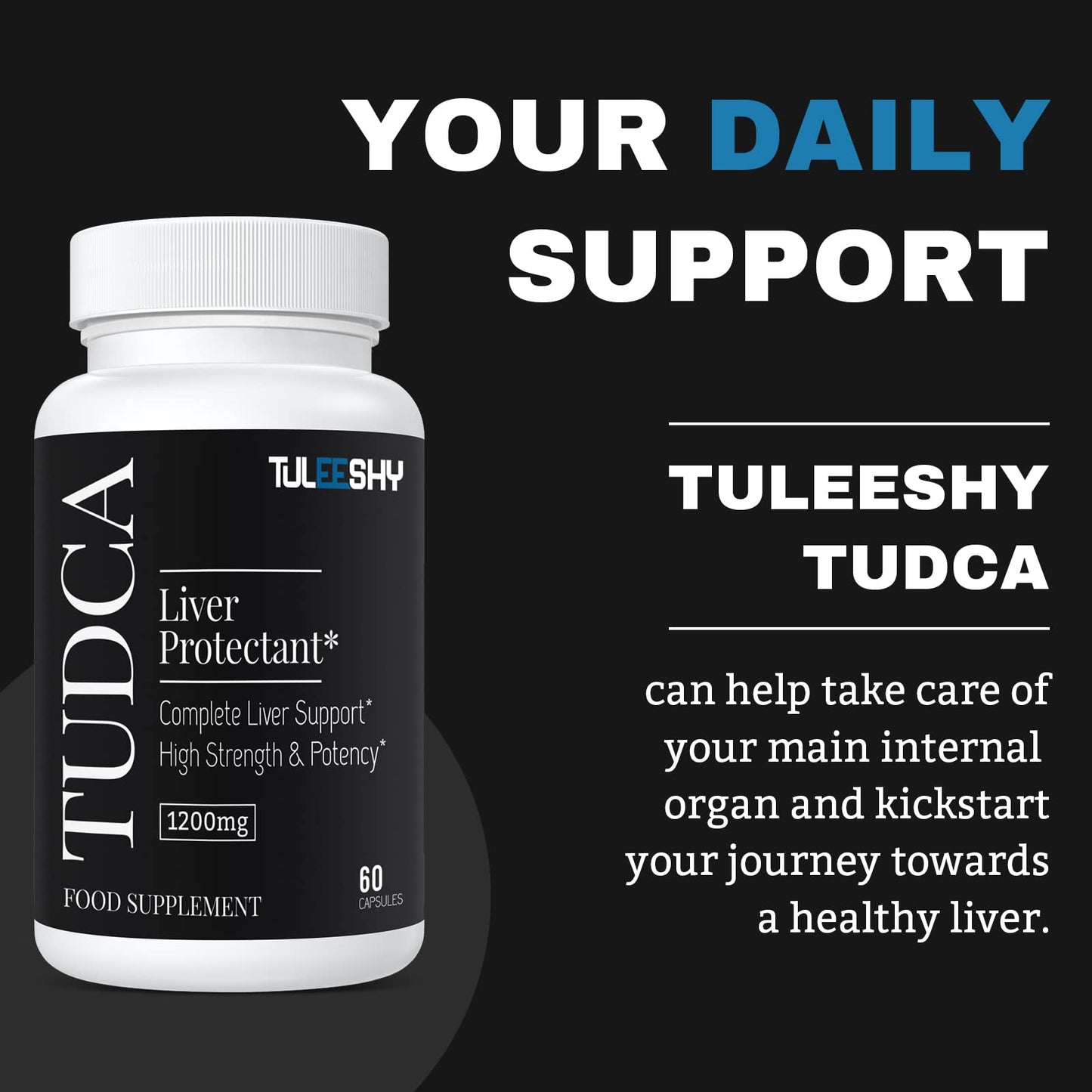 TUDCA (Tauroursodeoxycholic acid) 1200mg 60 capsule | Senza Glutine e Non OGM