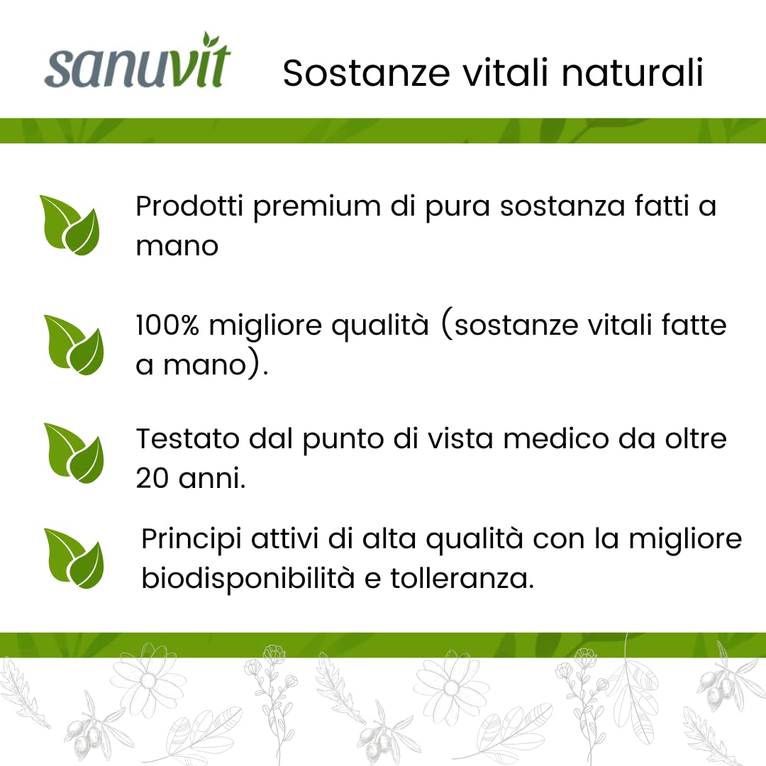 Sanuvit® - Quercetina 500 mg capsule | 120 capsule | Dose alta | Elevata biodisponibilità e tolleranza | Vegano