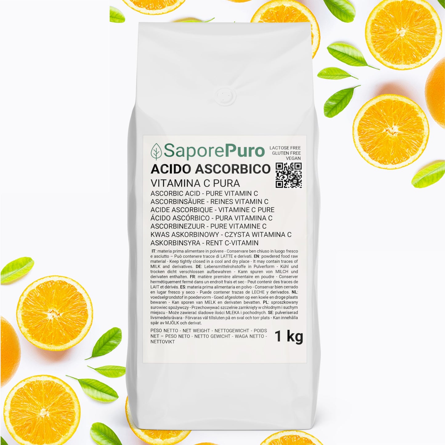 Acido ascorbico puro - Vitamina C in polvere - 1 Kg