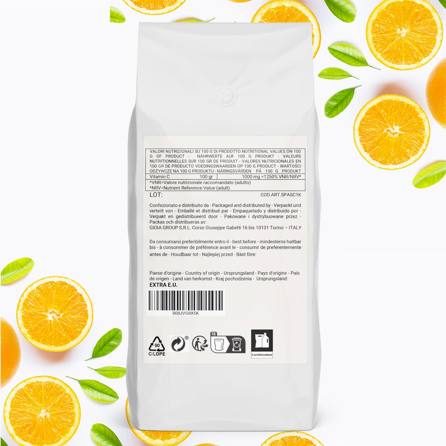 Acido ascorbico puro - Vitamina C in polvere - 1 Kg